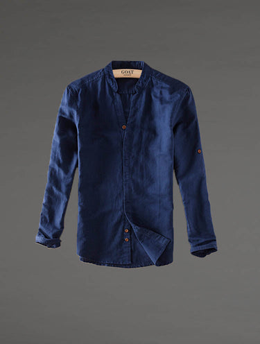 Camisa de lino Manga Larga cuello en V